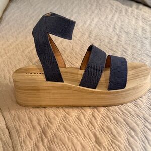 Lucky Brand Blue Platform Sandals
